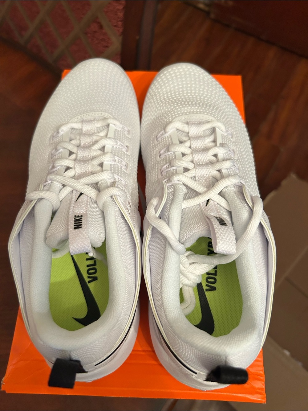 Nike White Women's Knit Lace-Up Sneakers - Picture 6 of 6